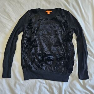Joe Fresh Furry Black Sweater